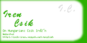 iren csik business card